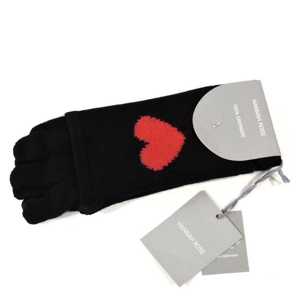 HANNAH ROSE ⚜ Women\'s Black Cashmere HAT & Text Glove Winter Set main image 6